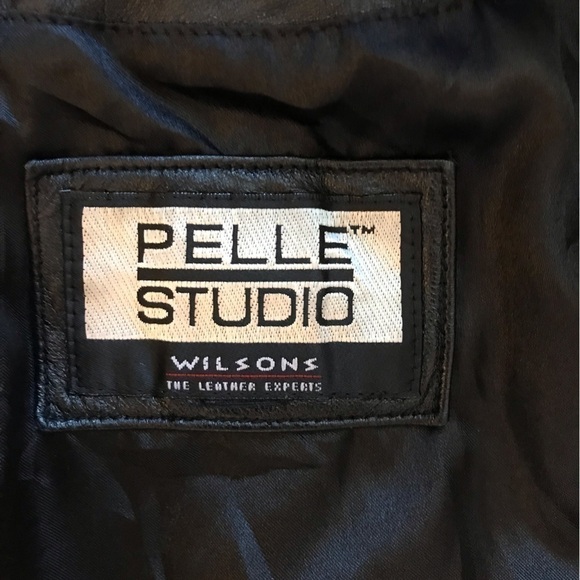 𝅺WILSON’S Pelle Studio Vintage leather vest. Black. Women’s size small. - Picture 7 of 8